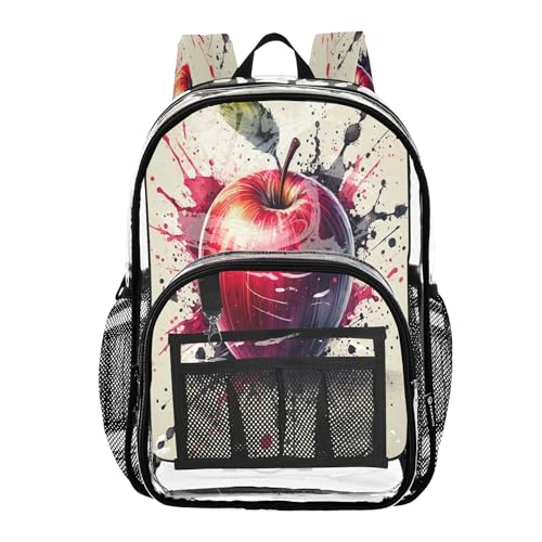 Joitme Artistic Apples - Mochila para niños, mochila para niñas, bolsa grande de PVC, Manzanas artísticas, Talla única, Manzanas artísticas