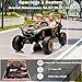 Luibas 2025 24V 4WD XXL Kids Ride On UTV with Parents Remote Control, 4X4 Off-Road Battery Powered Electric Toy Car for Boys Girls,4 Wheeler Ride on Toy w/Music, LED Lights, Bluetooth, Grey