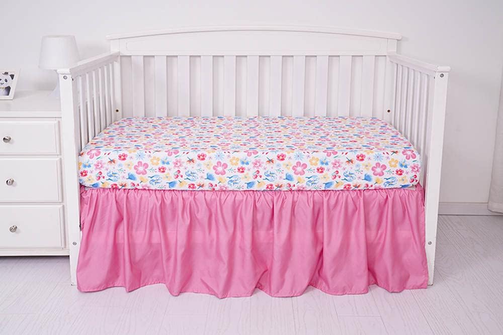 KIDDOS Juego de ropa de cama para cuna de bebé de 3 piezas para niñas, microfibra de lujo, flores de mariposa
