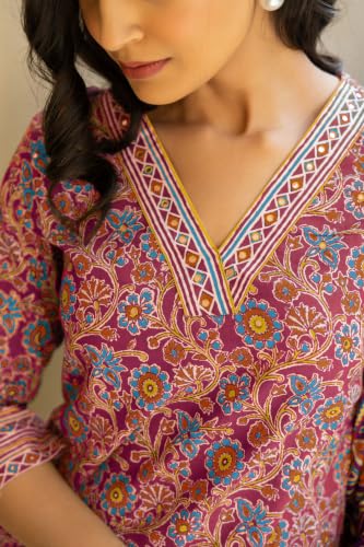 Image of MIRCHI FASHION Pure Cotton Women Straight Batik Printed Kurti Set with Dupatta and Pant