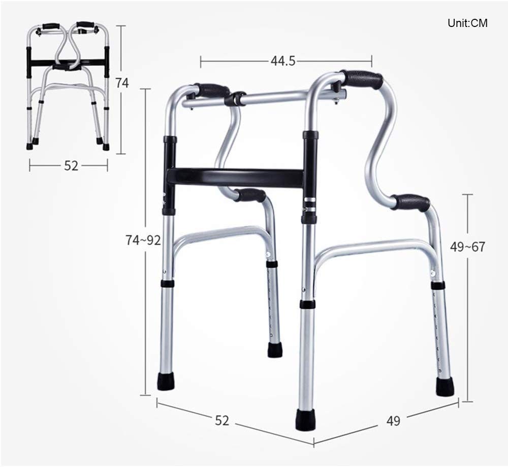 Chodziki Rollator dla seniorów, wózek inwalidzki staromodny składany chodzik aluminiowy chodzik na cztery stopy pomocniczy chodzik wózek inwalidzki Present