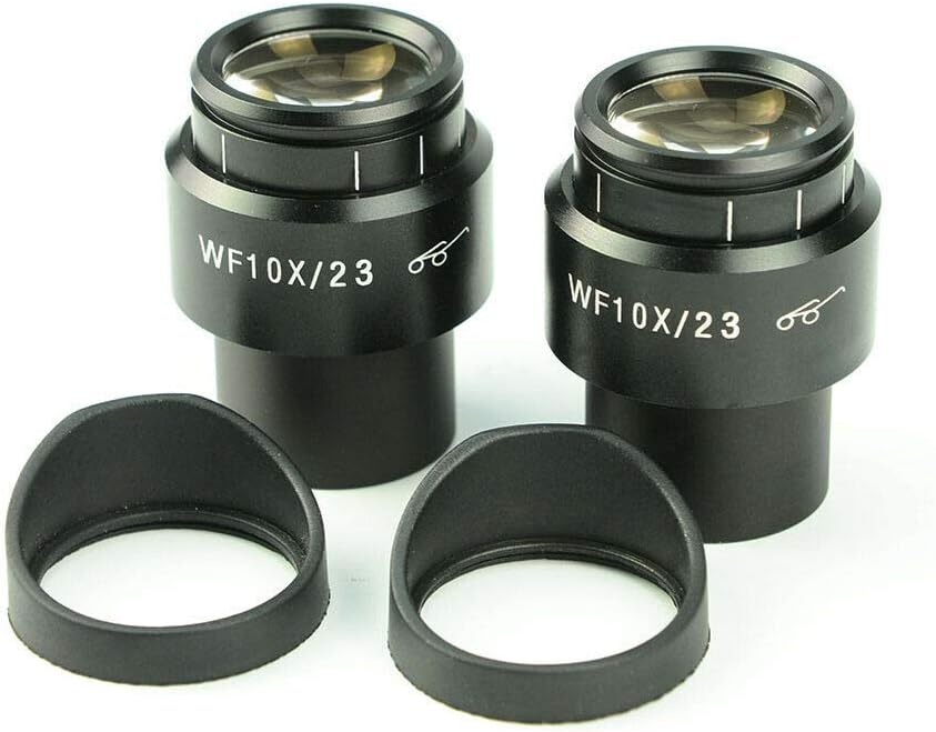 Stereo Microscope WF10X 23mm Wide Angle Eyepiece Diopter Adjustable with Eyeguards 30mm Diameter (Color : 6 PCS) (2 Pcs)
