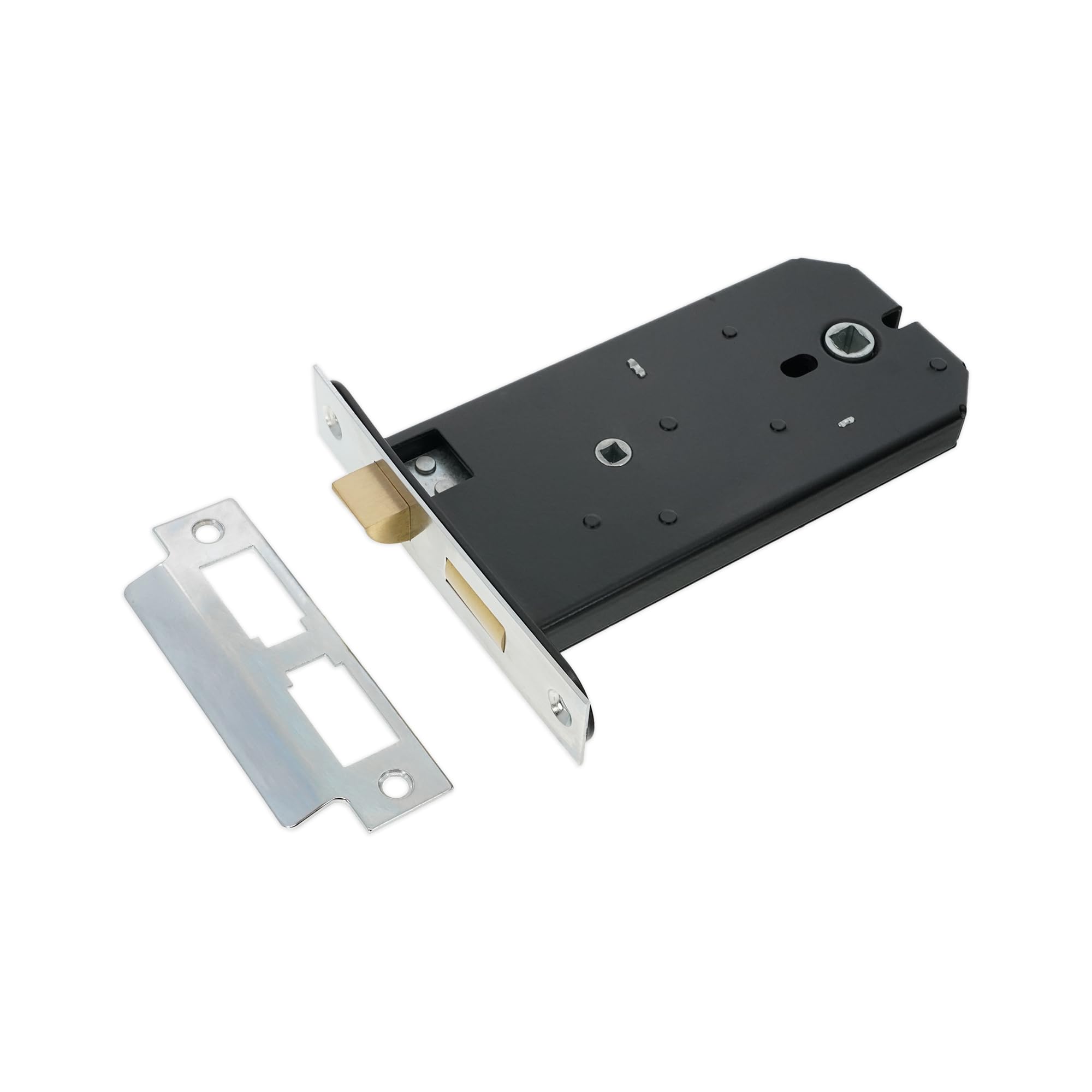 Horizontal mortice sash/Bath 6" Lock Suitable for Replacement of The Union 2077 (Bathroom Lock, Chrome)