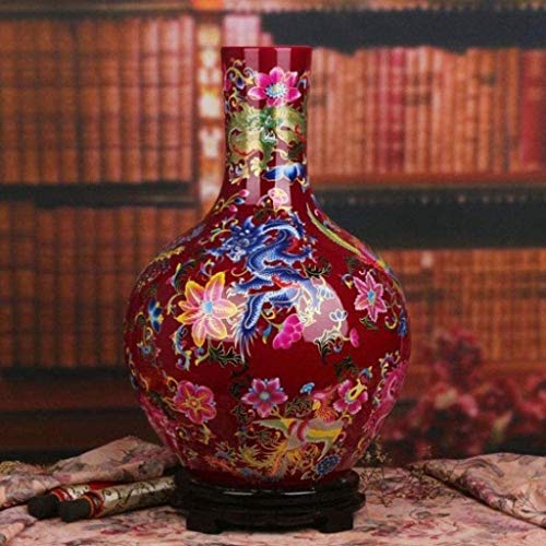 WQQLQX Vasen Vasen Vase Room Floor Antique Home Decoration Crafts Ausgezeichnete Porzellan Jingdezhen Keramik Keramik…