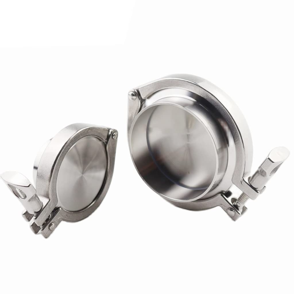 raccordo del morsetto dell'acciaio inossidabile, Kit di raccordi Tri Clamp in acciaio inossidabile 304, confezione da 4 dimensioni multiple(38mm x Ferrule 50.5)