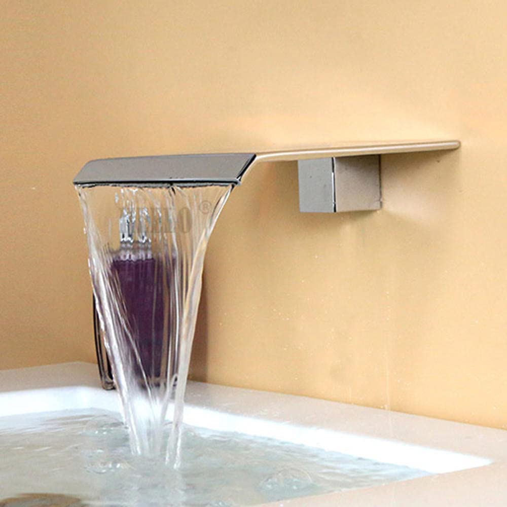 Rubinetto a Cascata per Vasca da Bagno Cascata Vasca Bocca Erogazione Rubinetto Vasca o Lavabo a Parete Bagno G1 / 2-Chrome-Spread.