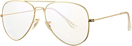 Aviator prescription glasses clear Clearance
