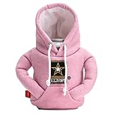 Puffin - The Hoodie Beverage Jacket, Insulated Can Cooler, U.S. Army Rose/White