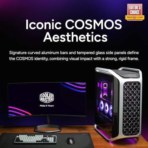 Image of Cooler Master Cosmos Alpha Full Tower PC Case, High Airflow Curved Aluminum