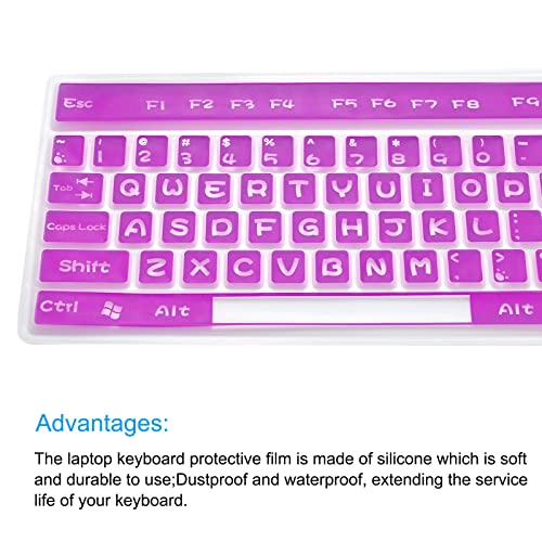 PATIKIL Pc Keyboard Cover Skin Silicone Desktop Keyboard Skin Keyboard Cover for Standard Size PC Computer Desktop Keyboards 17.3"x5.3" Purple Keyboard Cover Skin Protector 1Pcs - Image 4