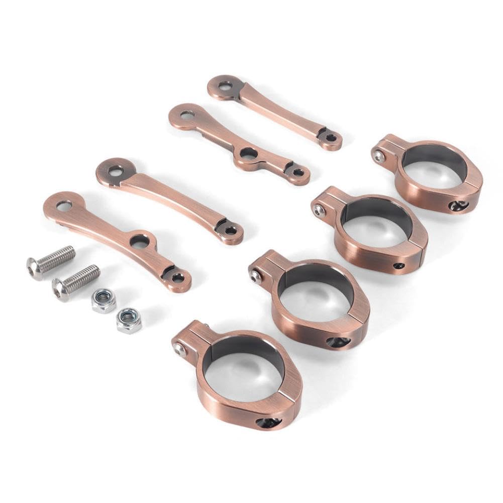 Vagaawraa Onecolor Headlight Bracket Mount Clamp Compatible With Motorcycle Bobber Cafe Racer 33Mm 37Mm 41Mm 45Mm 49Mm 54Mm 58Mm Fork Tube