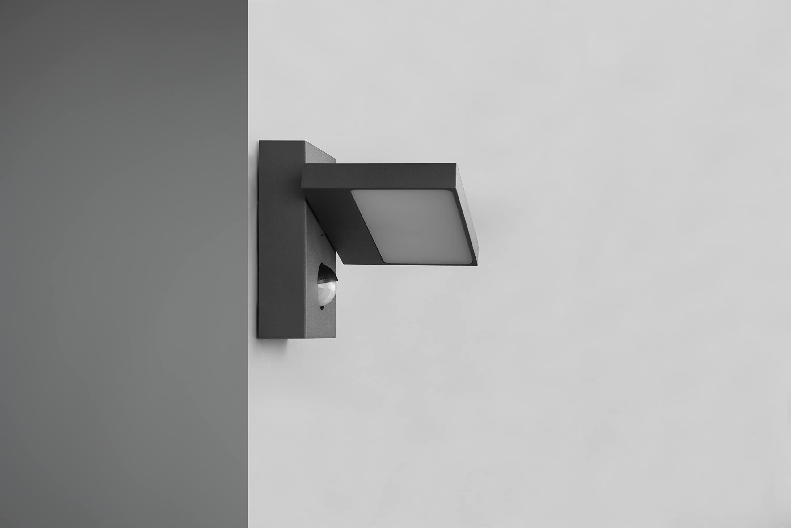 Trio Leuchten LED Außen Wandleuchte Horton 226360142, Aluminium Druckguss Anthrazit, inkl. 8 Watt LED, inkl. Bewegungssensor