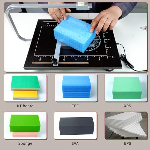 24W Hot Wire Foam Cutter Table, Precision DIY Craft Tool with Adjustable Temperature Precision Cutting Tool for Styrofoam and Other Foam Materials