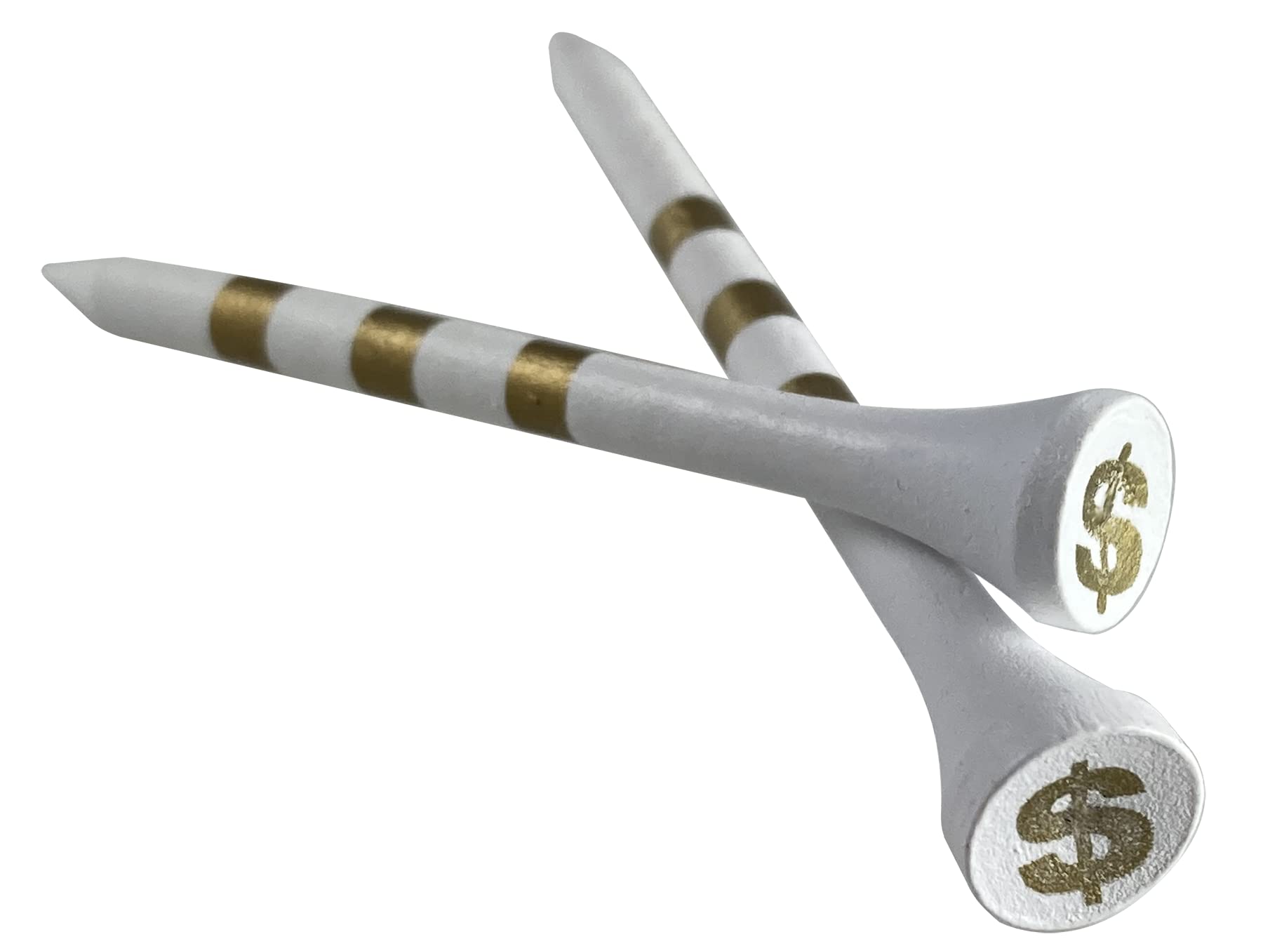 PrideSports 2-3/4" Pride Performance Wood Golf Tees - Special Edition Money - 45 Count - Designed for Less Friction and Longer Drives - Made in The