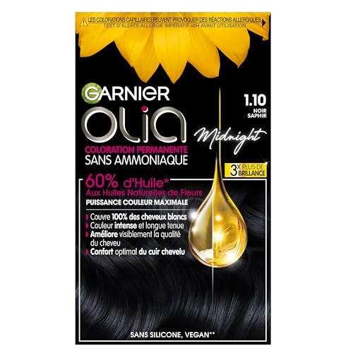 Garnier Olia Coloration Permanente sans Ammoniaque 1.10 Noir Saphir