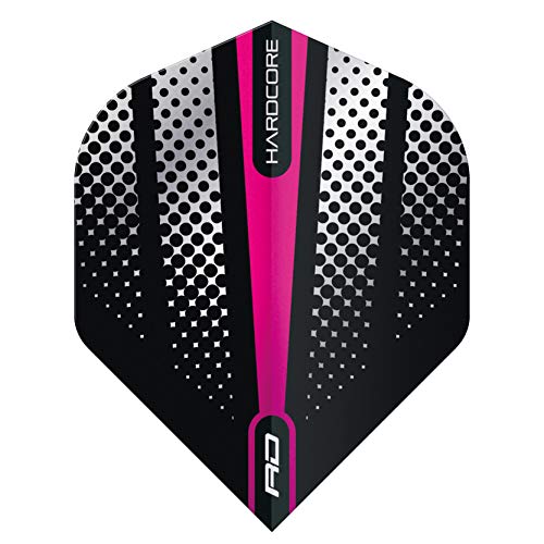 Red Dragon Hardcore Radical Pink Flash Dart Flights - 4 Sets Per Pack (12 Dart Flights In Total) #TOP1