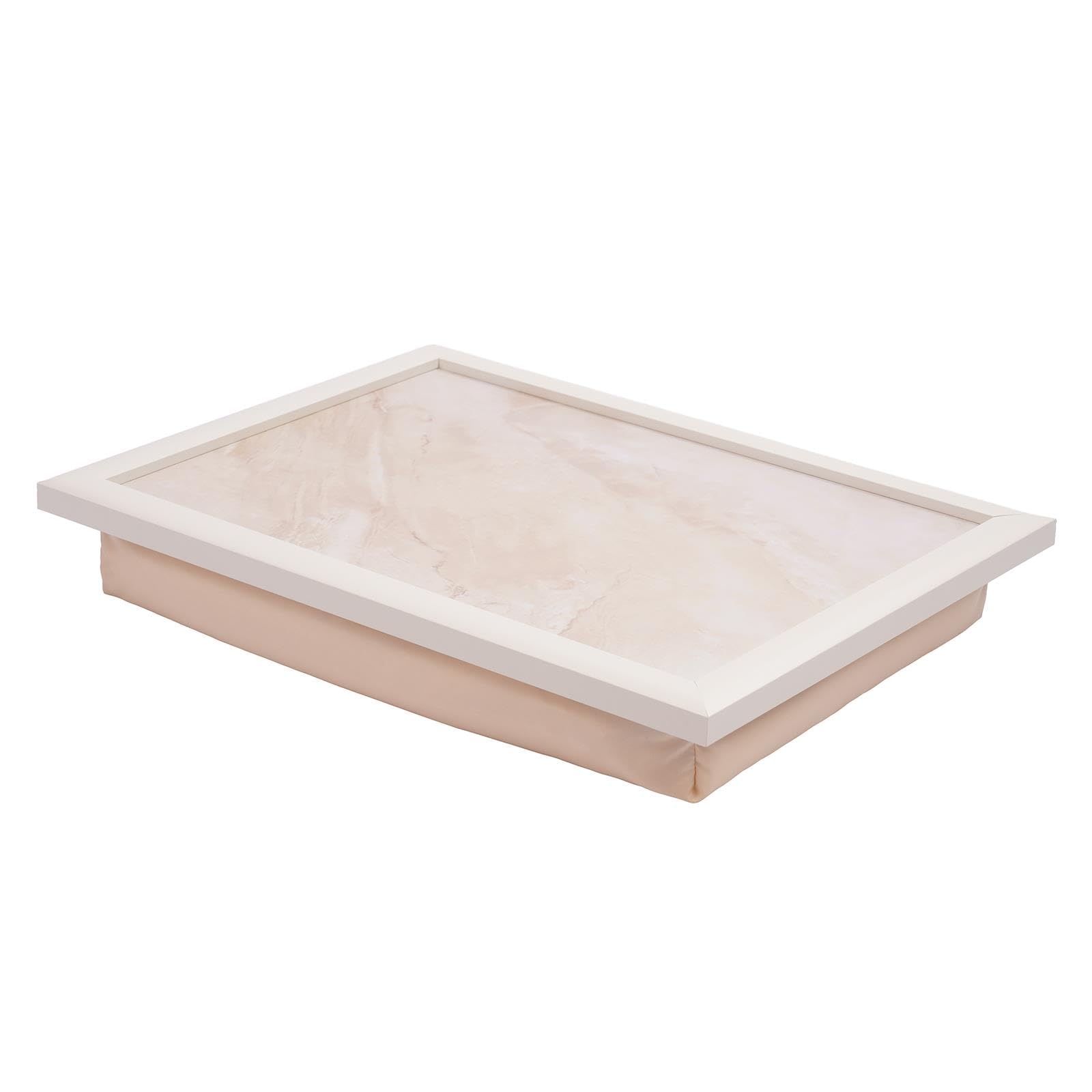 OHS Travertine Trays for Eating on Lap Large Cushioned Lap tray, Natural