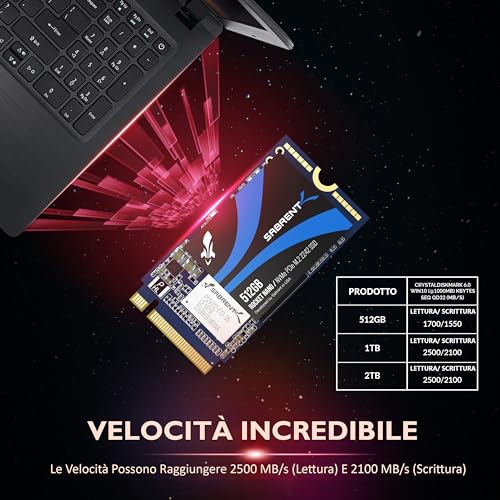 SSD Interno PCIe NVMe M.2 2242 512GB Rocket Senza DRAM a Basso Consumo Energetico e Alte Prestazioni (SB-1342-512) - Hdd - Immagine 5