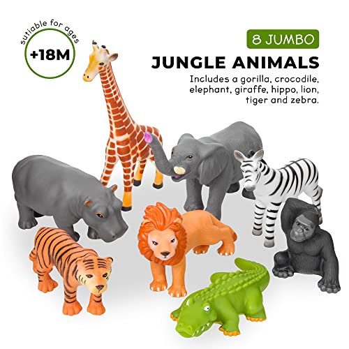 Learning Minds 12404 Set Of 8 Jumbo Safari Animals Figures thumb #6