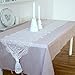 Chemin Table en Dentelle Blanche, Nappe Dentelle Blanche Classique, pour la Décoration Table, Décoration Maison Fête Mariage, 37cmX300cm (Blanc)