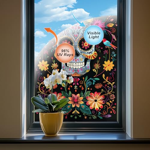Vinilo Decorativo HOMETITUTE Día de los Muertos 24x36 pulgadas miniatura 4