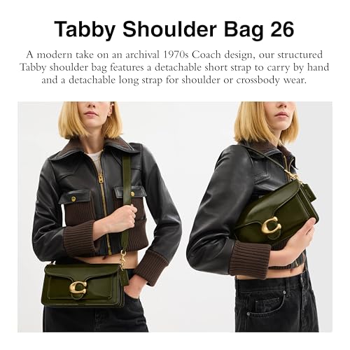 Coach Tabby Shoulder Bag 26 in Spazzolato Leather, B4/Olive2