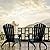 Psilvam Adirondack Chair, Oversized Poly Lumber Fire Pit Chair with Cup Holder, 350Lbs Support Patio Chairs for Garden, Weather Resistant Outdoors Seating, Relaxing Gift for Father & Mother (4, Black)