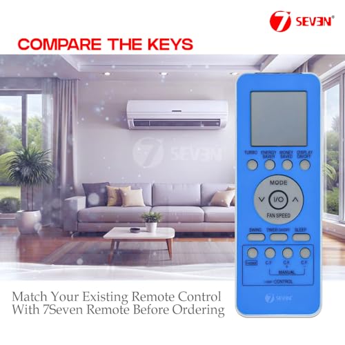 Image of 7SEVEN Compatible Onida AC Remote GZ09-BE00-006 Model 111 1 1.5 2 Ton Split and Window Air Conditioner - Match Exactly with Existing Onida ac Remote Control