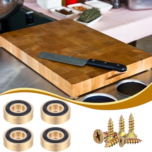 Pies para tabla de cortar de latón Yaocom 4 piezas miniatura 6