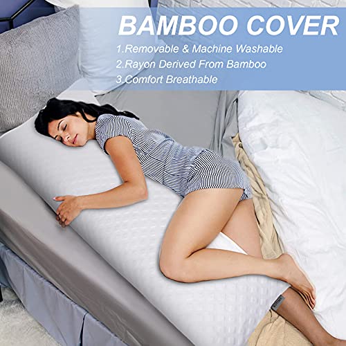 Rgtime Body Pillow Shredded Memory Foam, Long And Full Body Support For Adults, Zippered Bamboo Pillowcase, 20 X 54 Inches #TOP5