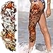 VANTATY 8 Sheets Extra Large 3D Realistic Animals Full Arm Temporary Tattoos For Men Women Fake Arm Sleeve Tattoo Maori Wolf Stickers Sexy Fox Tiger Flower Big Leg Tatoos Adults Gangster Girl Kid Lion