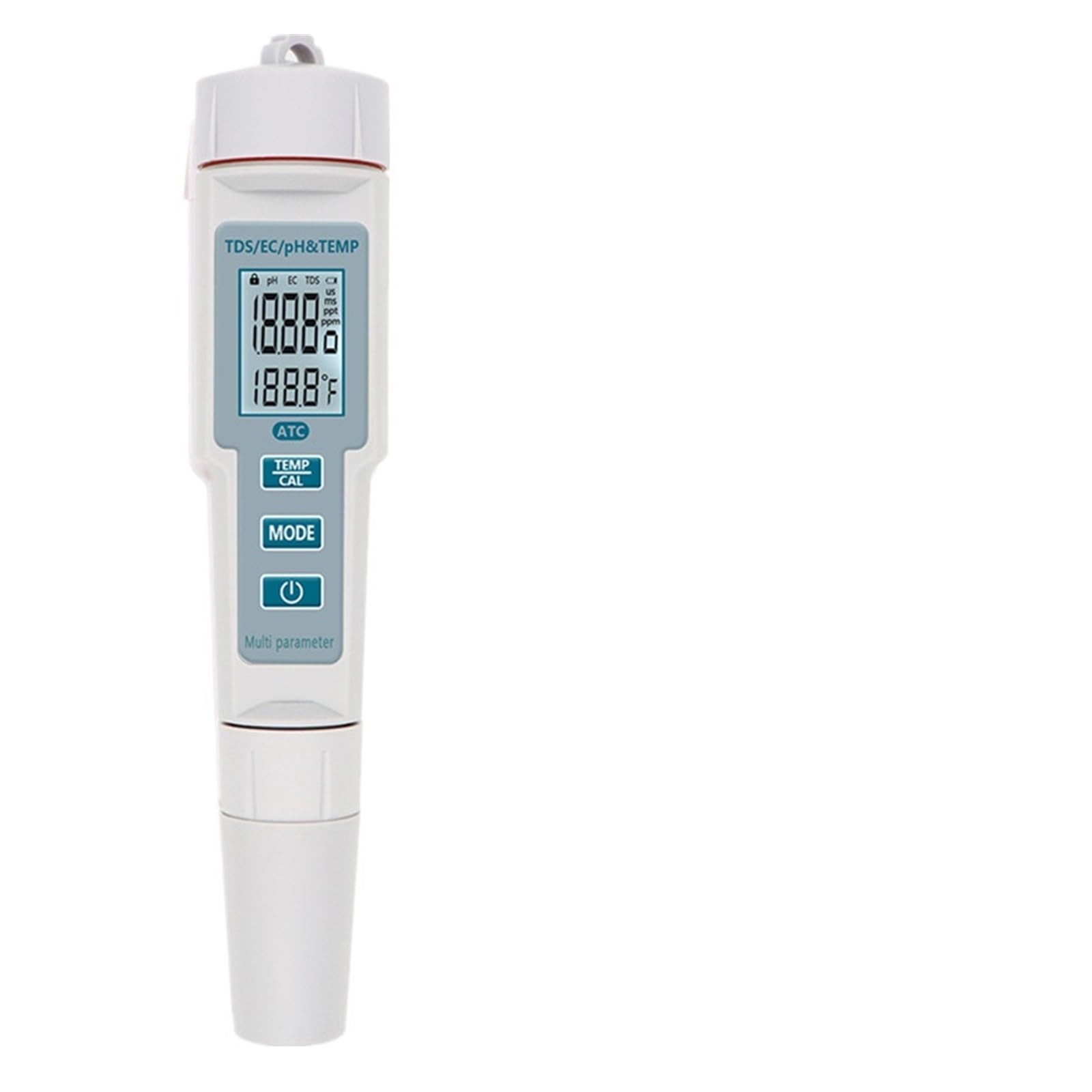 Tester miernika PH, 4 w 1 TDS PH EC miernik temperatury Tester PH testowanie jakości wody Monitor temperatury długopis narzędzia pomiarowe na bazie kwasu,Woda pitna, Hydroponika, SPA, Browarnictwo(TD