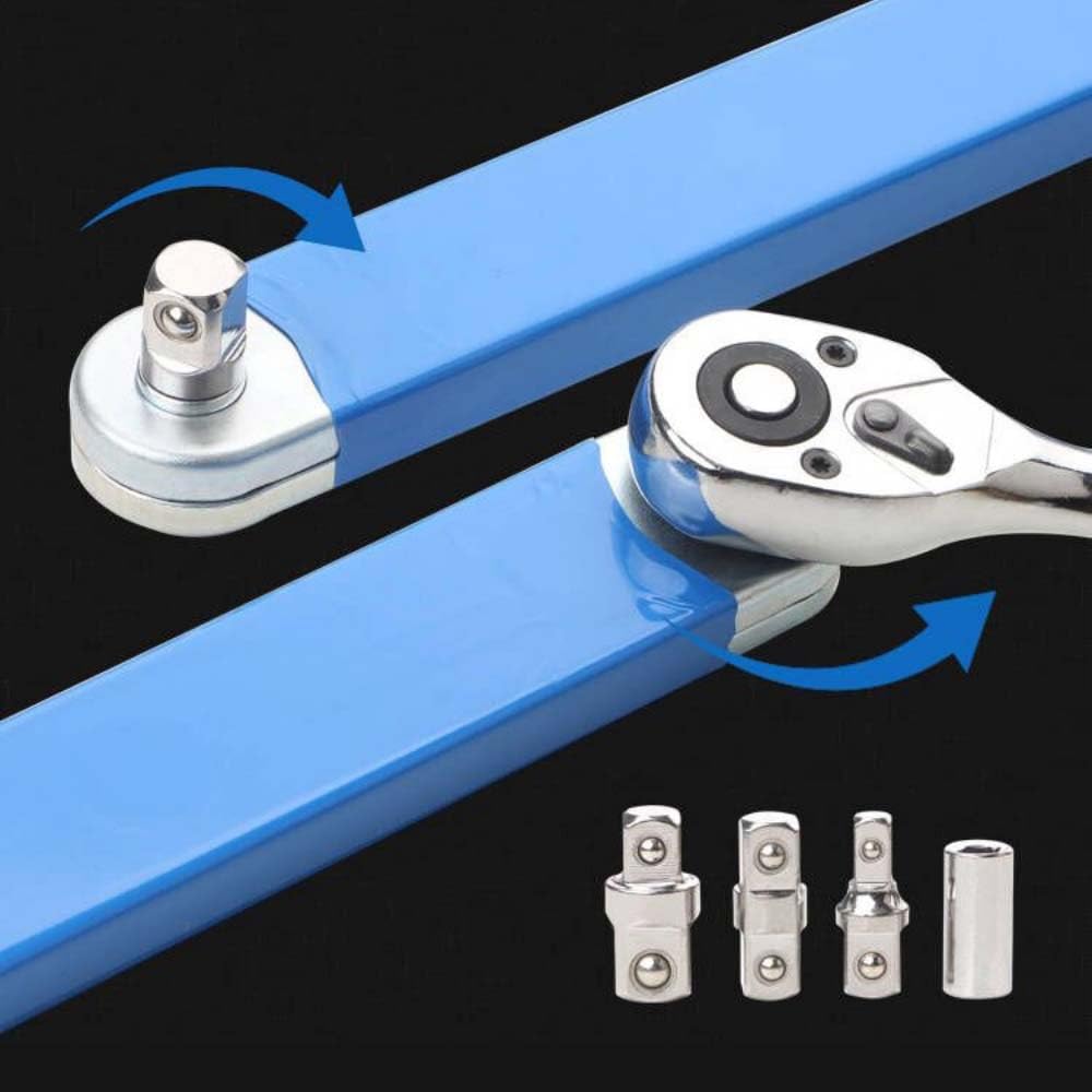 Zestaw narzędzi do przedłużania kluczy nasadowych 15 cali, zestaw przedłużaczy z przesunięciem z 1/2", 1/4" i 3/8", grzechotką zerowego stopnia do trudno dostępnych miejsc w samochodach(Orange)
