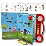 Octokids English & Spanish Learning Book: ABCs Sound Book Preschool Learning Toys for Kids Ages 3-5 with Speak & Spell, Bilingual Educational Toys Age 3+ Girls/Boys (Juguetes para Niños/Niñas)