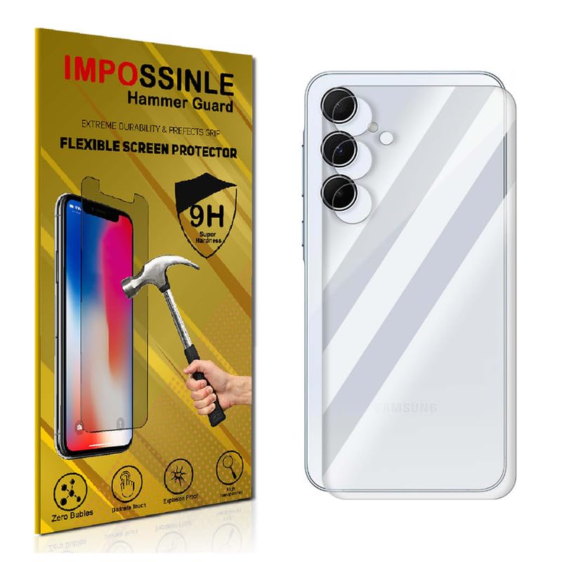 Image of FCS Back (Glossy) for Samsung Galaxy A35 5G | TPU Glossy Finish Flexible Film Self Healing Screen Protector | Screen Guard
