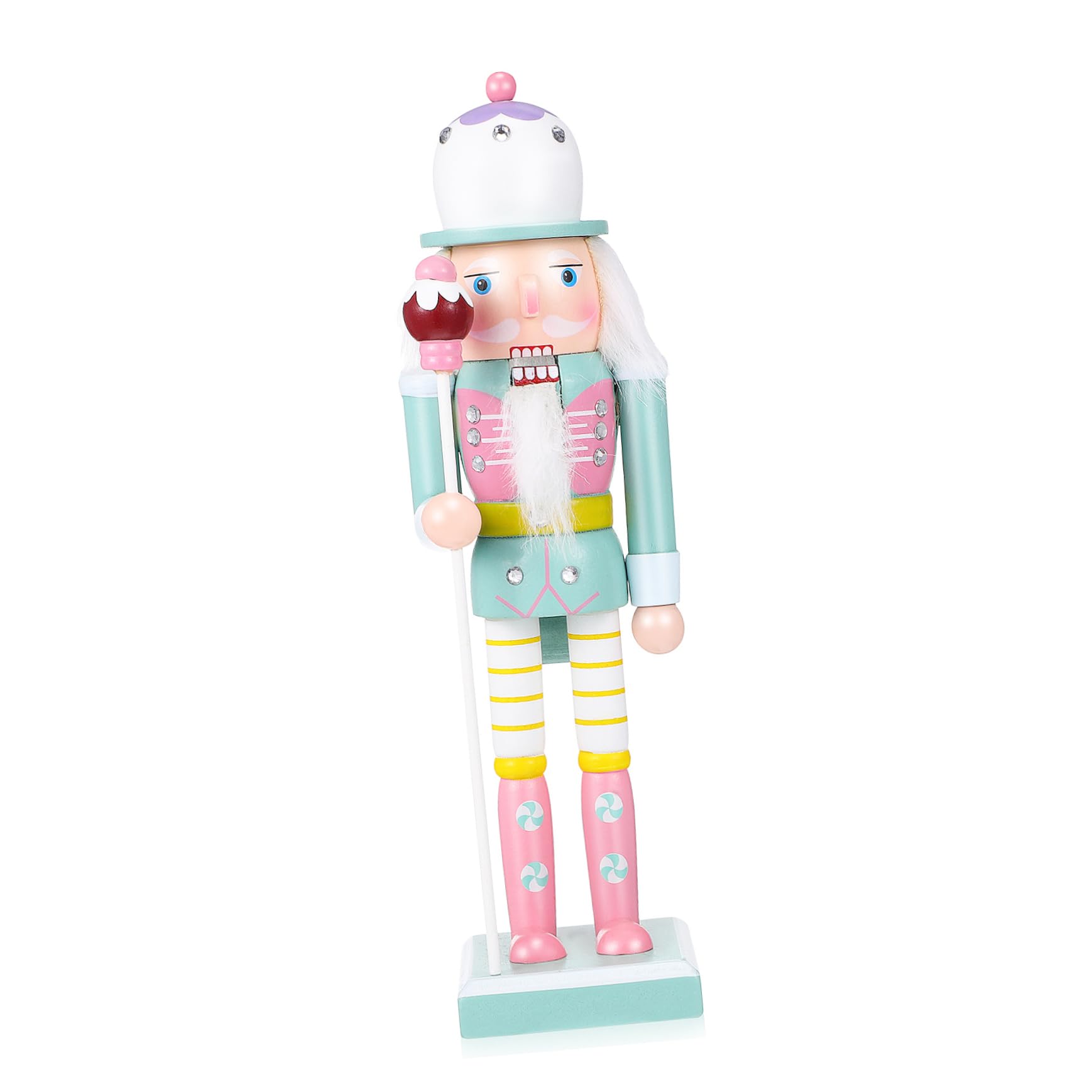 Levemolo Nussknacker aus Holz Soldat Ornament Figur Tischdekoration Weihnachtsdeko für Geschenkidee
