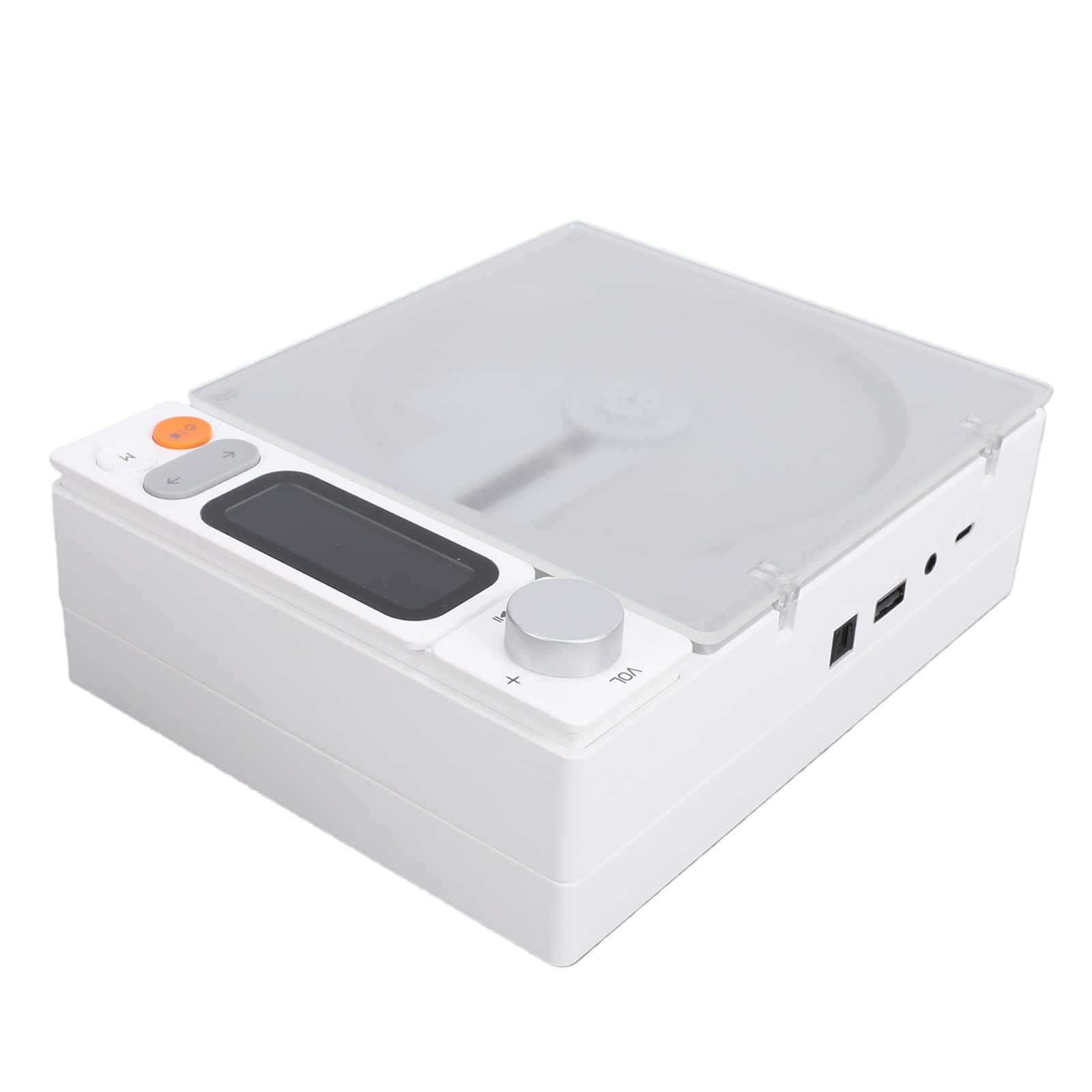 Fabater Reproductor de CD Portátil Reproductor de Música Bluetooth Multifuncional de Alta Fidelidad con Control Remoto para Uso Doméstico (White)