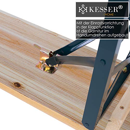 Kesser® Biertafelset, 3-delige tuinmeubelset, inklapbaar, 170 x 46 x 75 cm, 2 x bierbanken, 1 x biertafel… - Image 6
