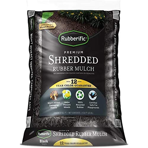 Rubberific 0.8 cu ft Shredded Rubber Mulch (Black)