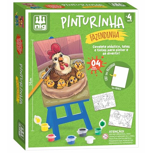 Nig Brinquedos Kit de Pintura Infantil Pinturinha Fazendinha