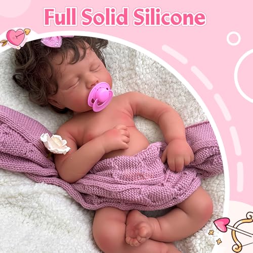 Muñeca Reborn Lifelike de Silicona 48 cm con Boca Abierta miniatura 4