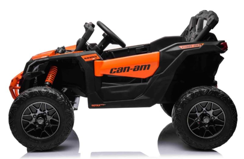 Buggy 24V Can-Am Maverick 1 Plaza, 4x4 (Motores 200W), Cuero, Mp4 TV, RC. Full Option - INDA37-LI-CA003rs (Naranja)