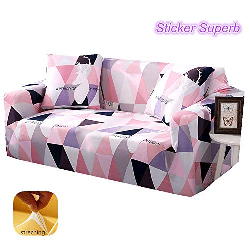 Sticker superb Animal Famenco Ciervo Perro Pingüino Zorro Funda para Sofá Elástica, Antideslizante, 1/2/3/4 Plazas, Protector para Mascotas Poliéster (Ciervo, 1 Asiento/S 90-140cm)