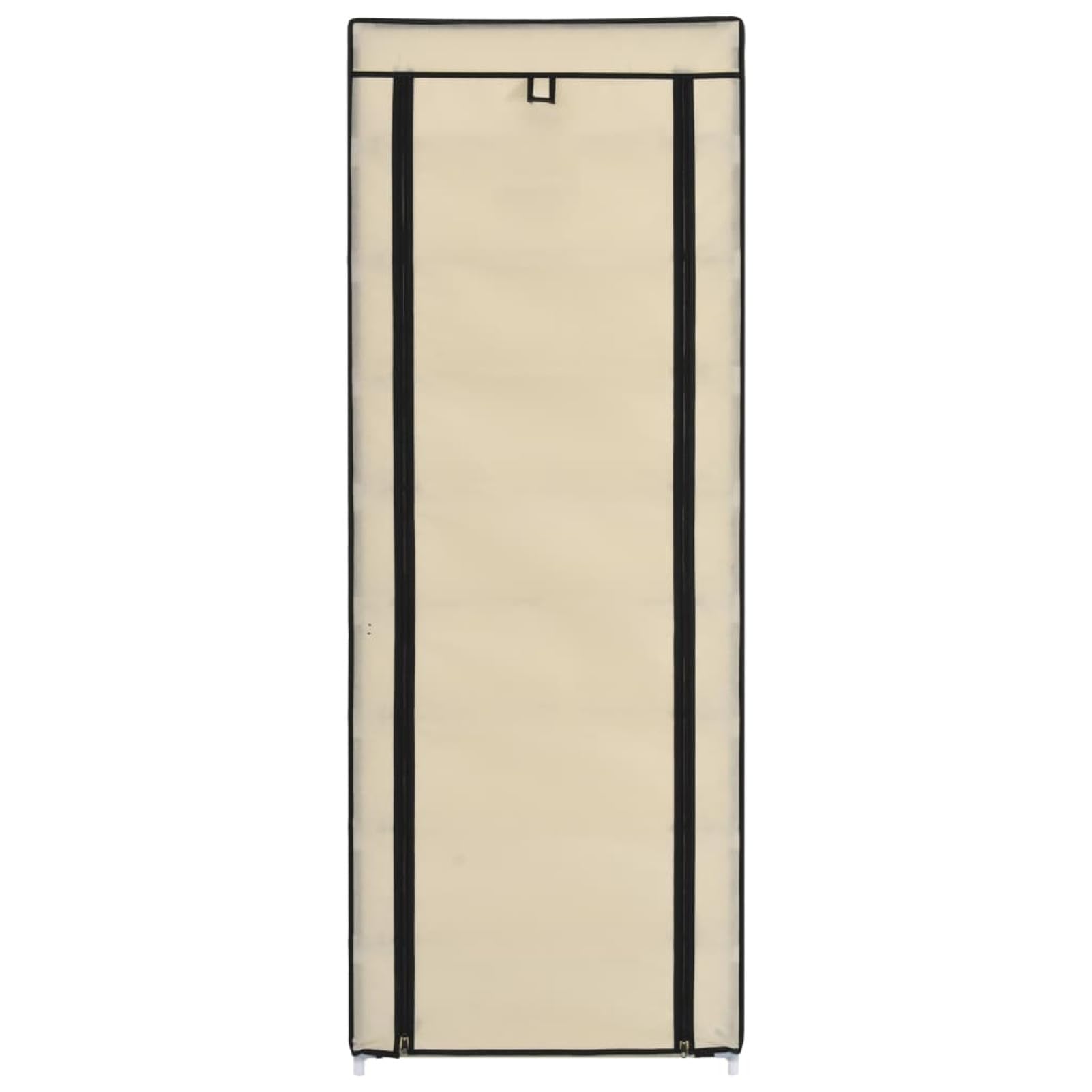 Zapatero con Funda Crema 57x29x162 cm Tela,Organizador de Zapatos,Armario de Almacenamiento con Estante for Calzado,Muebles for Pasillo de Casa(Cream)