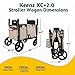 Keenz XC+ EVO- Luxury 4 Passenger Stroller Wagon for Kids | Foldable 4 Passenger Quad Seater with Adjustable Canopy | Mocha