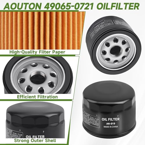 Image of 2Pcs 49065-0721 49065-7007 Oil Filter compatible with Kawasaki FR600V | For Kawasaki FR691V FR730V FX600V FX730V FS691V FX691VFR651V FS651V