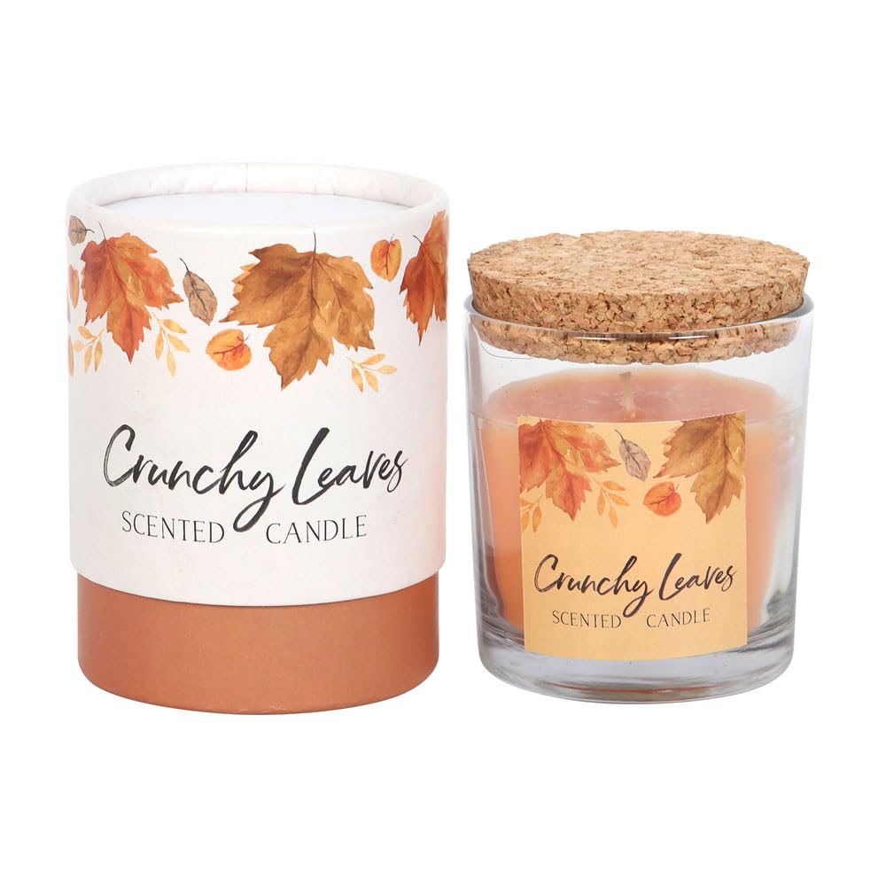 Something Different Wholesale Brown Crunchy Leaves Scented Candle - 25 Hour Burn Time - Creates A Cozy Ambiance