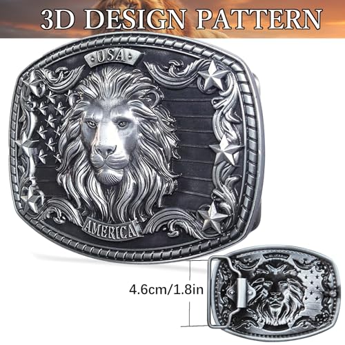 Image of Western Cowboy Belt Buckles Men - Western Belt Buckle Vintage Country Belt Buckle for Men Women Cowgirl Cowboy Gifts