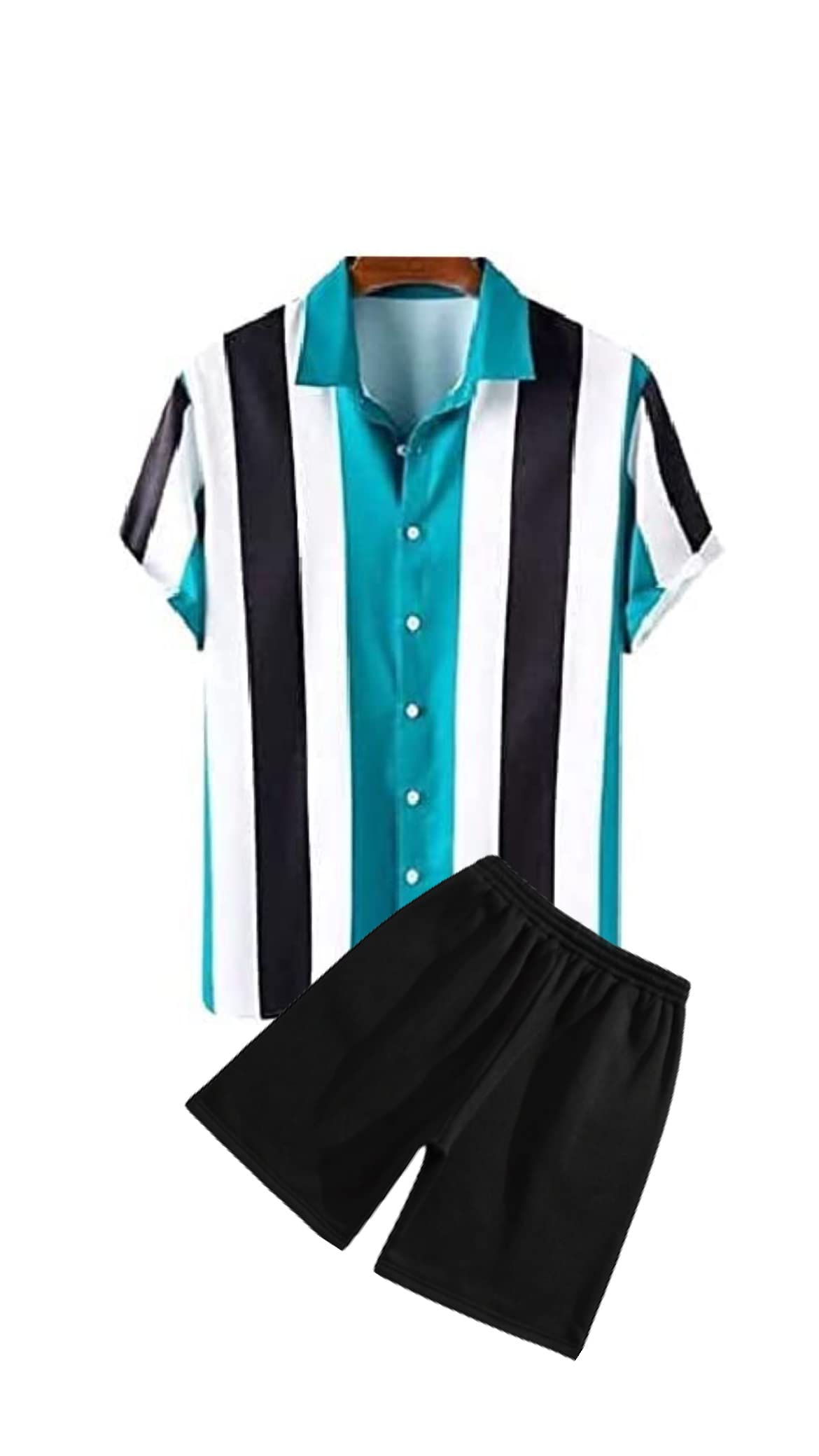 Men’s Night Suit| Lounge-wear Nightdress Pajama Set | Summer Night Wear | Printed Casual Sleepwear| Pajama Shorts-image-40