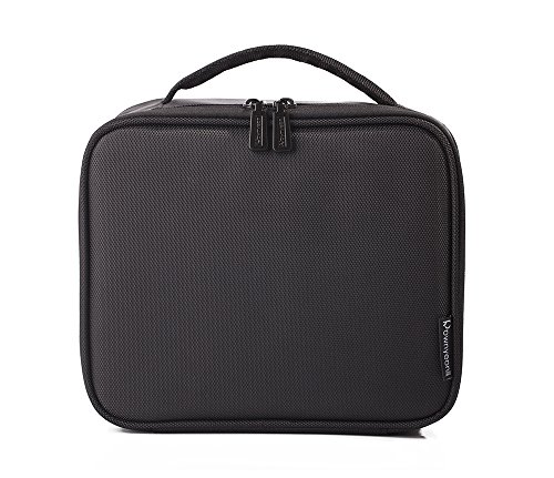 ROWNYEON Makeup Train Case Makeup Bag Organizer Travel Makeup Case Cosmetic Bag Proffessional Portable Storage Bag for Cosmetics Makeup Brushes Gift for Girls Women 9.8'' Mini Black